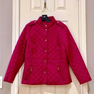 Talbots size PM jacket in gorgeous magenta color